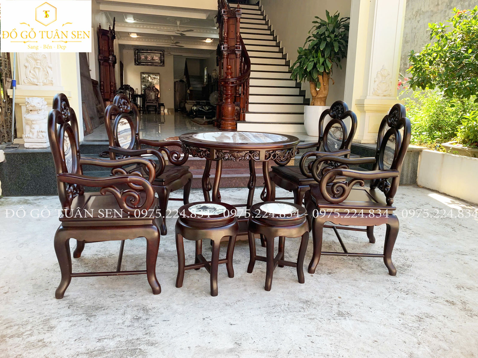 giới thiệu bộ ghế guột gỗ trắc 